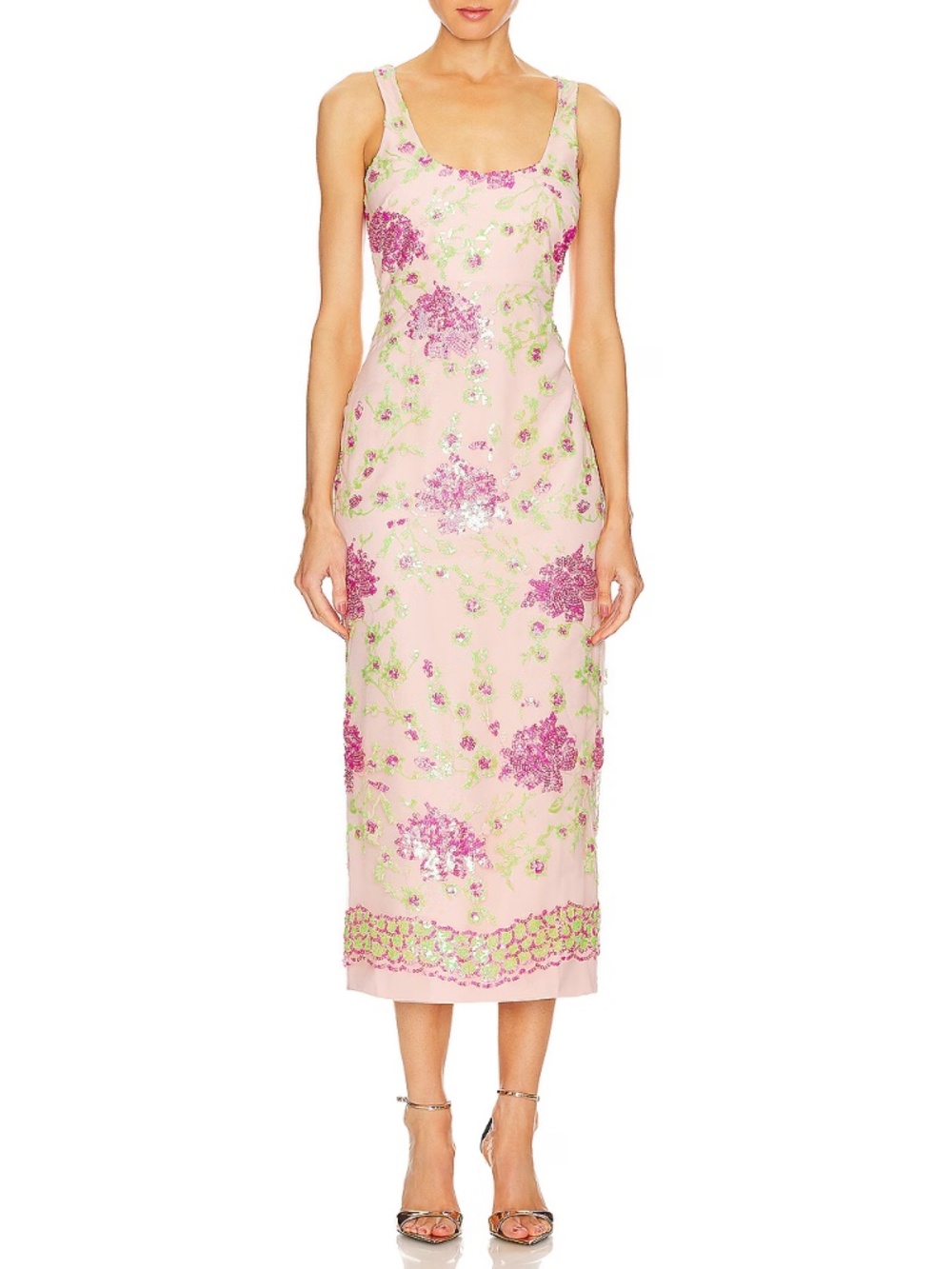 Likely Clementina Sequin Floral Dress in Rose Multi Sz. 4 NWT
